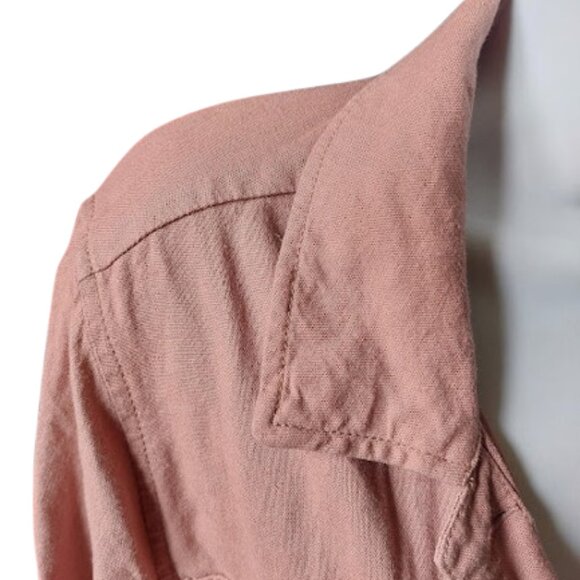 Pink Linen Blend Jacket Size 14 - Picture 3 of 7